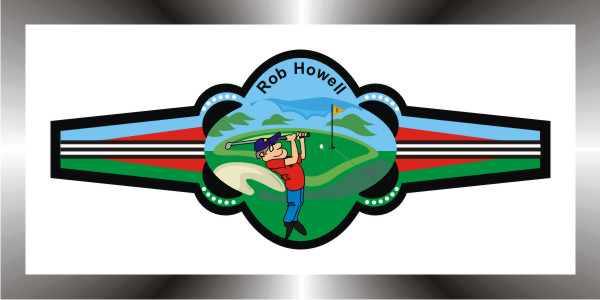 an example of our personalized cigar bands for golf