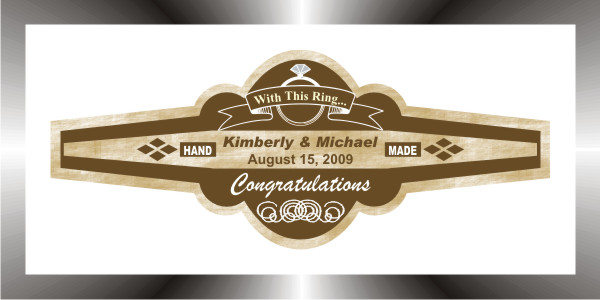 stock personalized wedding cigar band 6