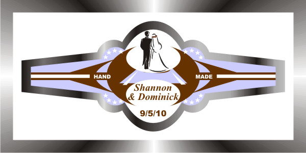 personalized wedding cigar band 25